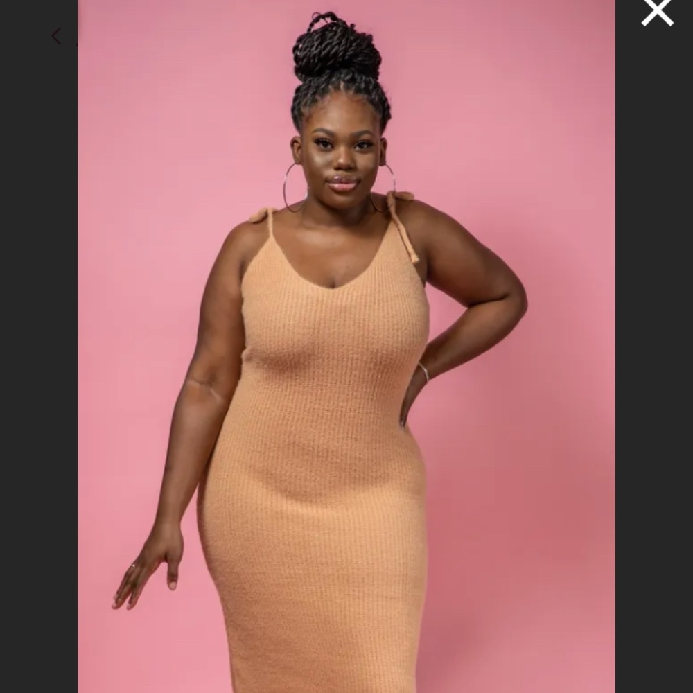 sweater spaghetti strap dress